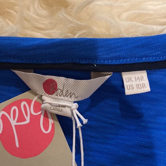 Boden Royal Blue Heather Cotton T-Shirt Midi Dress NWT Sz 10R - Picture 7 of 14